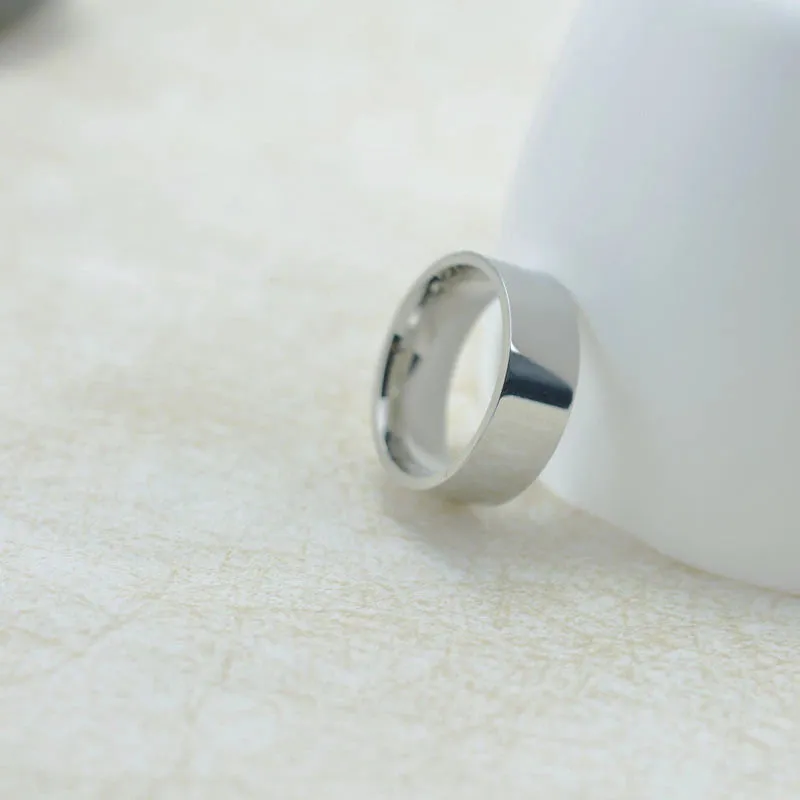 Silver high polished ring