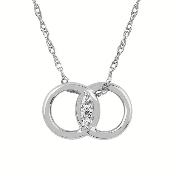Silver Marriage Symbol Pewndant Necklace