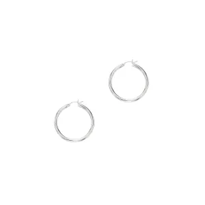 Sincerely Springer's 14k White Gold Tube Hoop Earrings