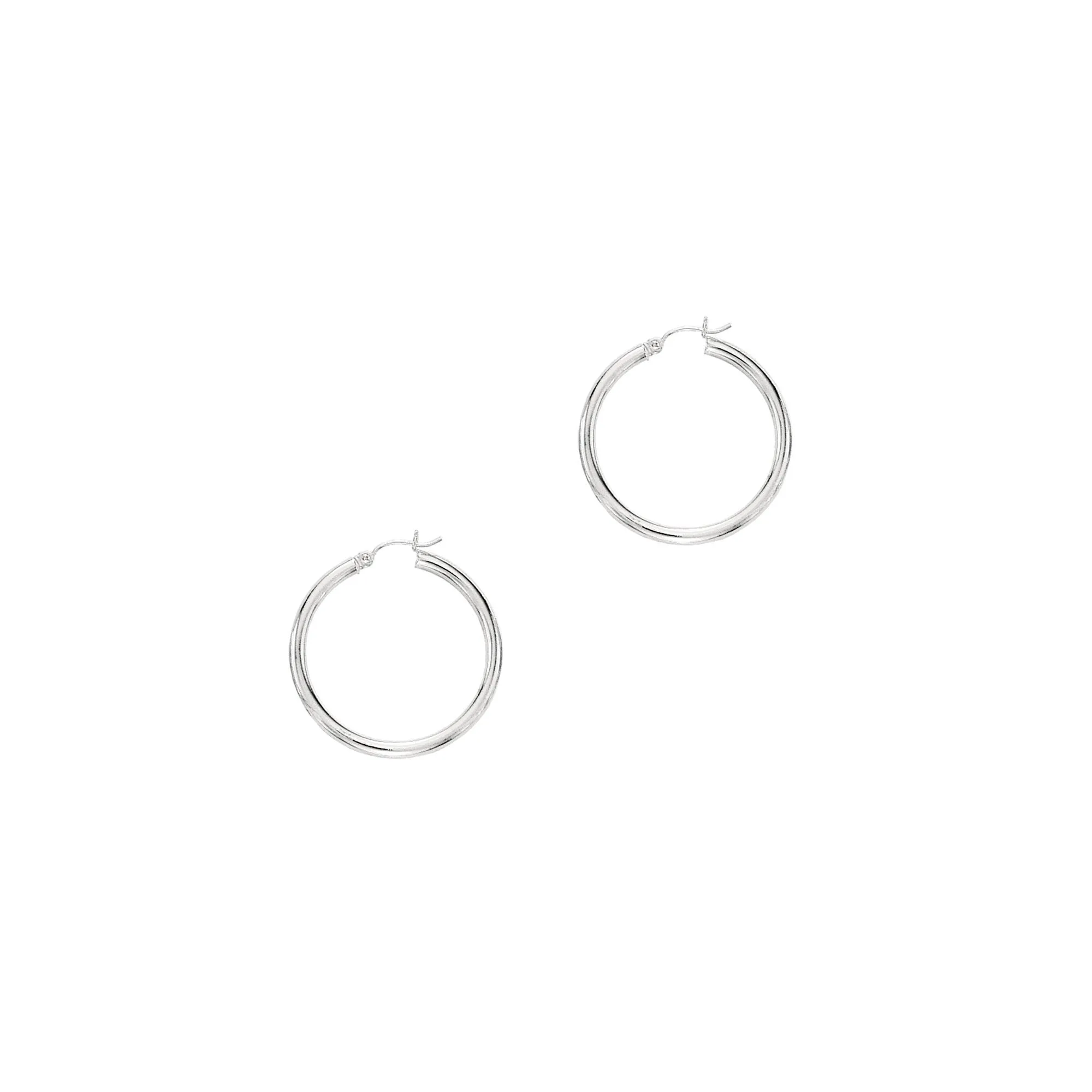 Sincerely Springer's 14k White Gold Tube Hoop Earrings