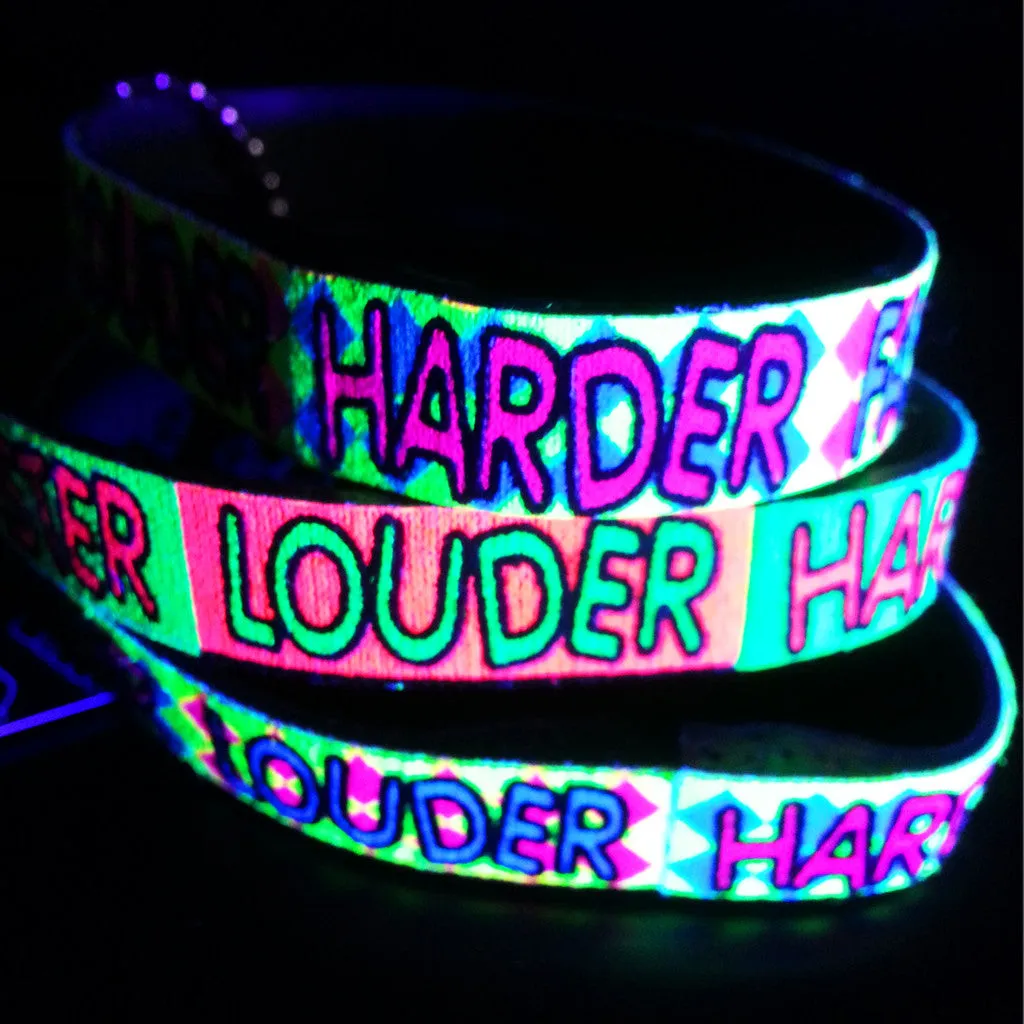 SLOGAN BANDS HARDER FASTER LOUDER THIN