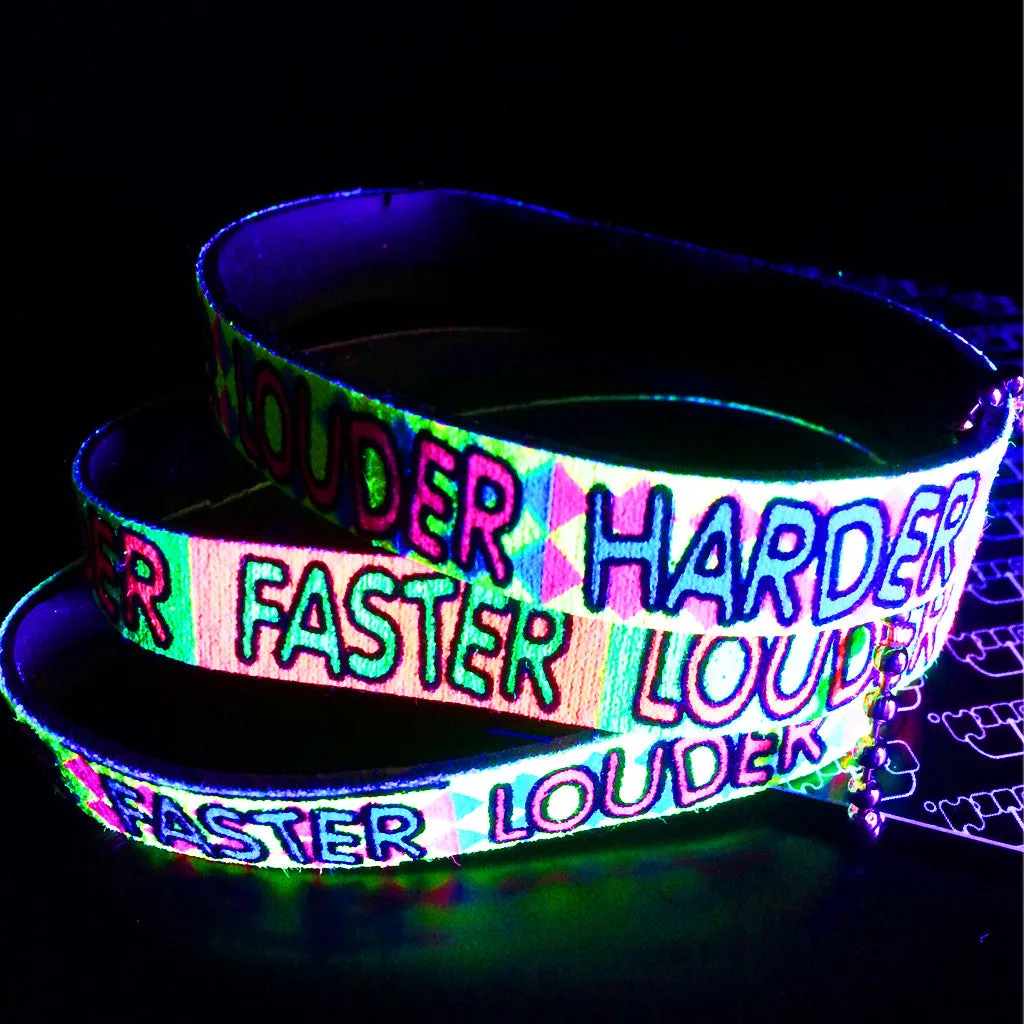 SLOGAN BANDS HARDER FASTER LOUDER THIN