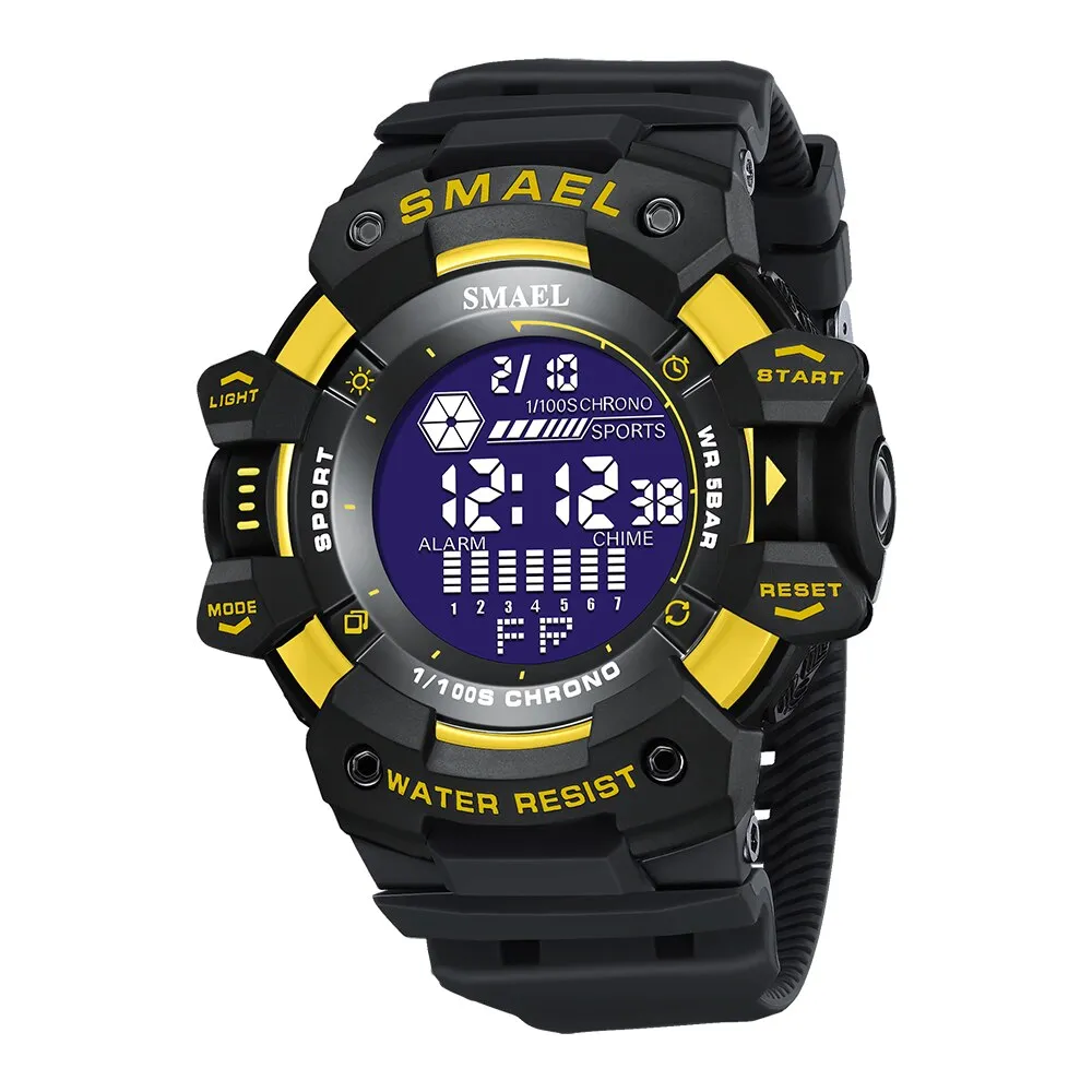 SMAEL Digital Watch For Men Sport Watches Electronic LED Men&#39;s Wristwatch Student Countdown Stopwatch Outdoor Sports Clock Male
