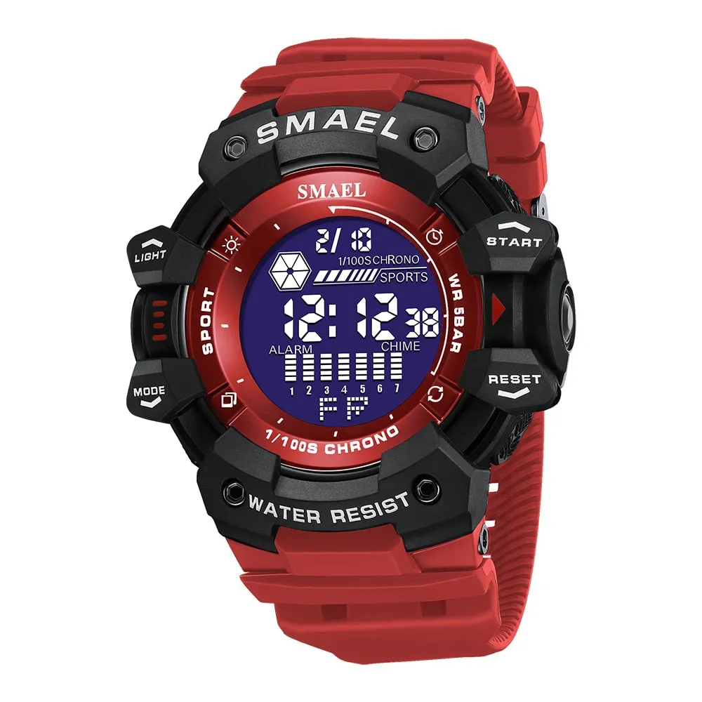 SMAEL Digital Watch For Men Sport Watches Electronic LED Men&#39;s Wristwatch Student Countdown Stopwatch Outdoor Sports Clock Male