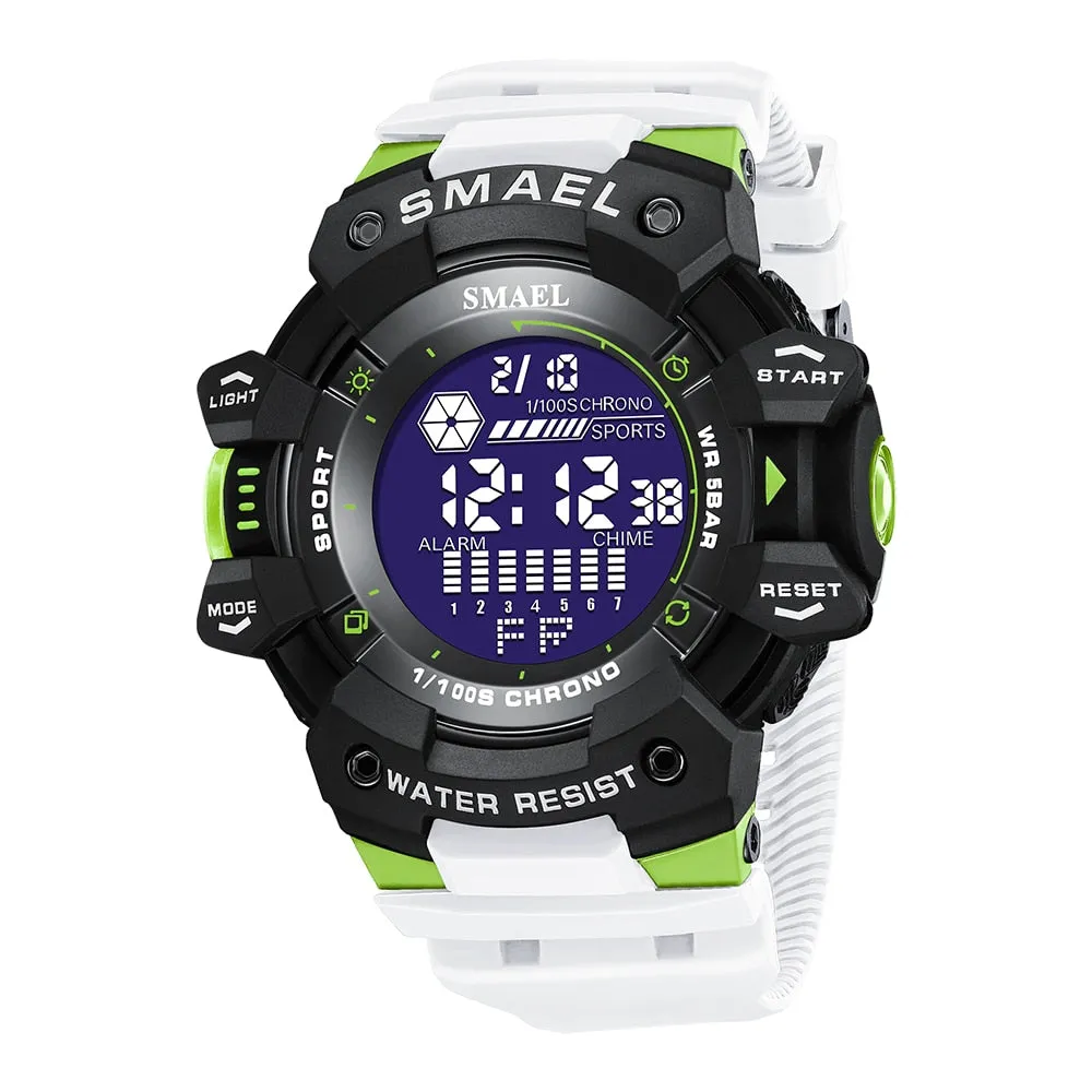 SMAEL Digital Watch For Men Sport Watches Electronic LED Men&#39;s Wristwatch Student Countdown Stopwatch Outdoor Sports Clock Male