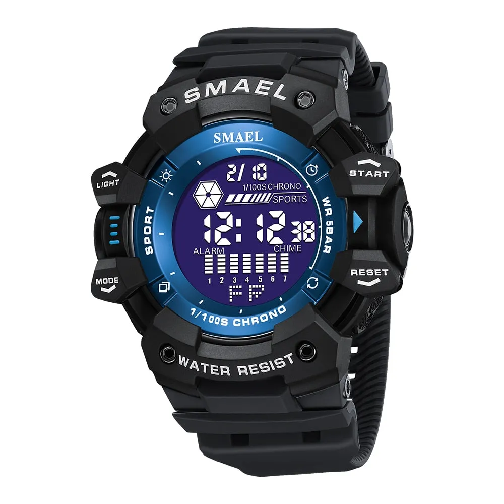 SMAEL Digital Watch For Men Sport Watches Electronic LED Men&#39;s Wristwatch Student Countdown Stopwatch Outdoor Sports Clock Male