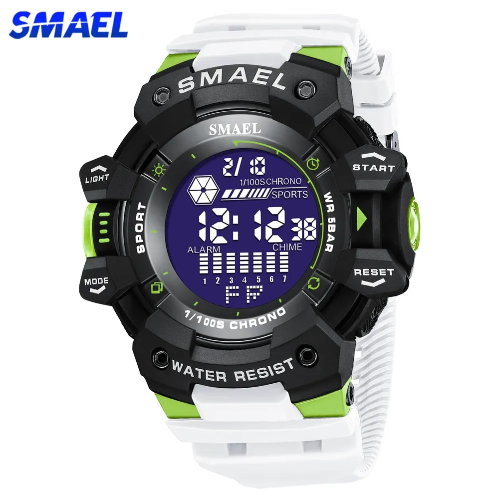 SMAEL Digital Watch For Men Sport Watches Electronic LED Men&#39;s Wristwatch Student Countdown Stopwatch Outdoor Sports Clock Male
