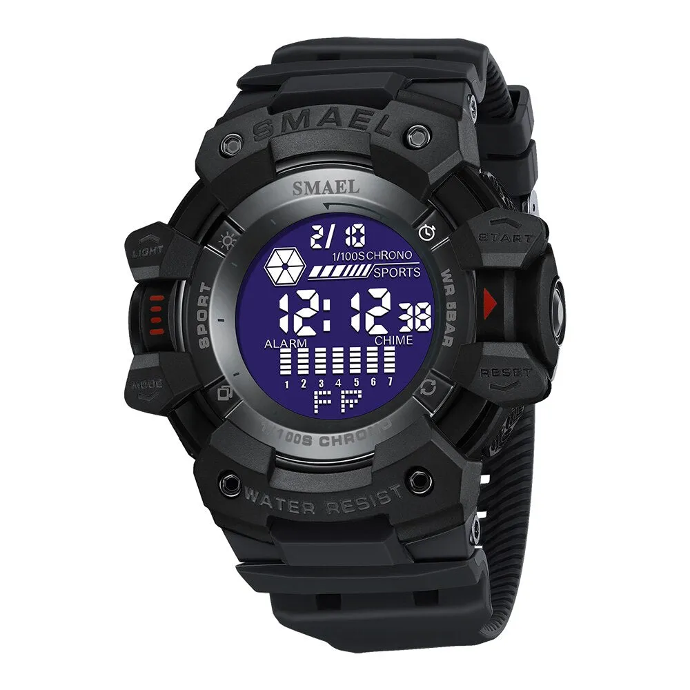 SMAEL Digital Watch For Men Sport Watches Electronic LED Men&#39;s Wristwatch Student Countdown Stopwatch Outdoor Sports Clock Male