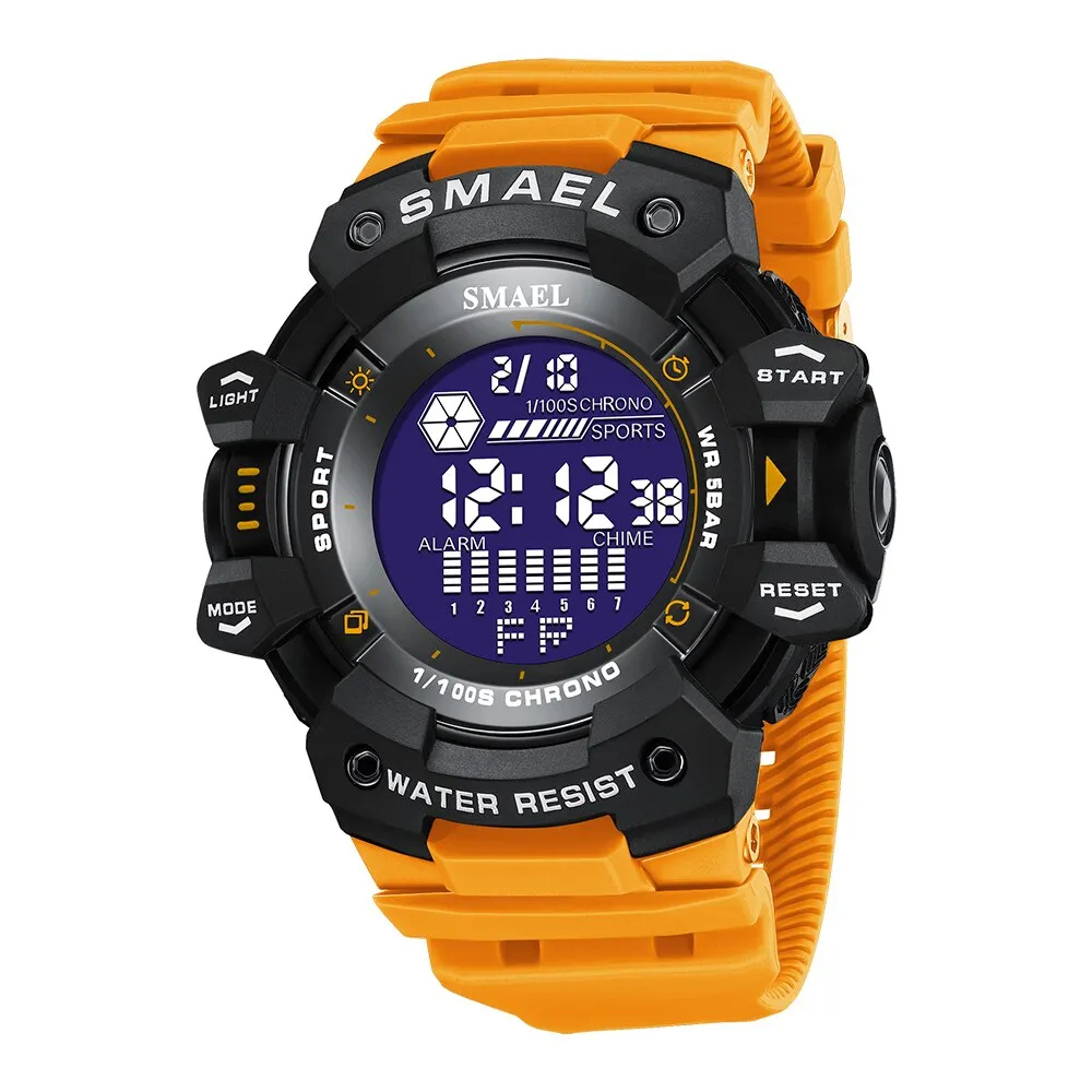 SMAEL Digital Watch For Men Sport Watches Electronic LED Men&#39;s Wristwatch Student Countdown Stopwatch Outdoor Sports Clock Male