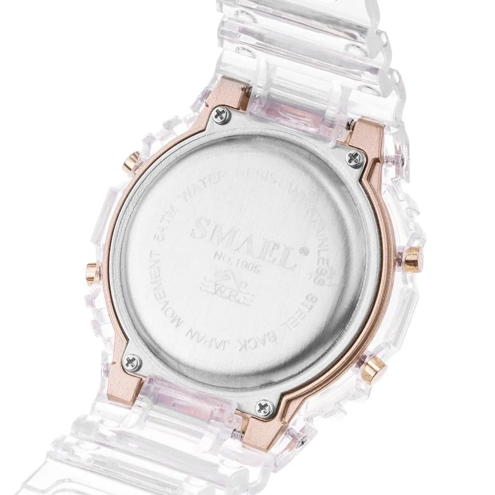 SMAEL Fashion Women &amp; Men Digital Watch Luxury Brand Student Sports Watches Unisex LED Electronic Wristwatch Teenager Clock Girl