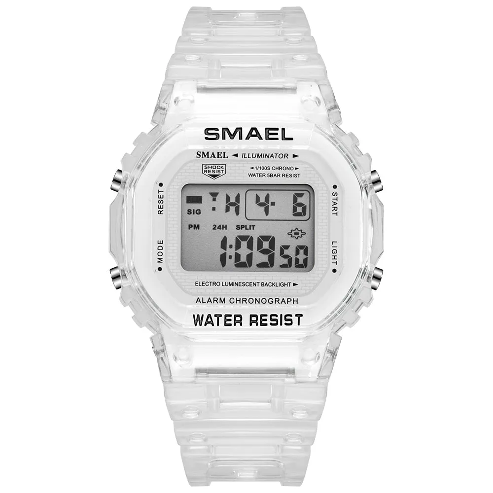 SMAEL Fashion Women &amp; Men Digital Watch Luxury Brand Student Sports Watches Unisex LED Electronic Wristwatch Teenager Clock Girl