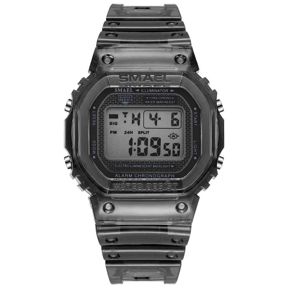 SMAEL Fashion Women &amp; Men Digital Watch Luxury Brand Student Sports Watches Unisex LED Electronic Wristwatch Teenager Clock Girl