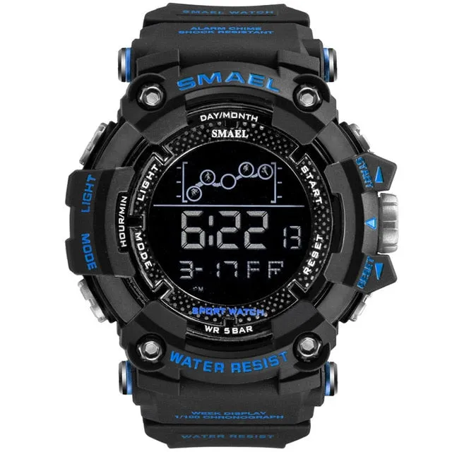 SMAEL Mens Watch Military Waterproof Sport Wrist Watch Digital Stopwatches For Men 1802 Military Watches Male Relogio Masculino