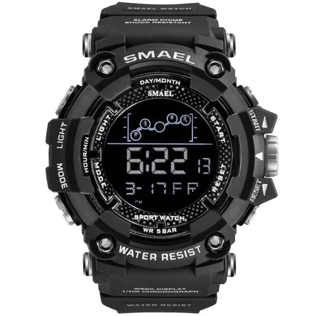 SMAEL Mens Watch Military Waterproof Sport Wrist Watch Digital Stopwatches For Men 1802 Military Watches Male Relogio Masculino