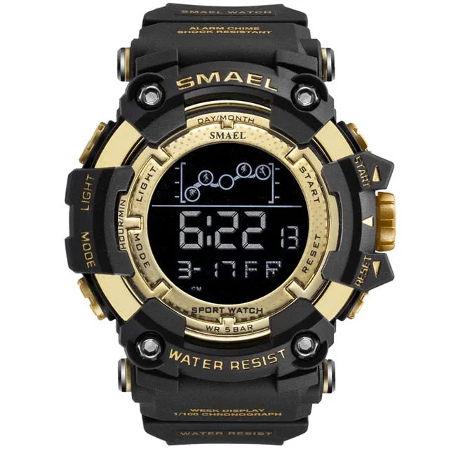 SMAEL Mens Watch Military Waterproof Sport Wrist Watch Digital Stopwatches For Men 1802 Military Watches Male Relogio Masculino