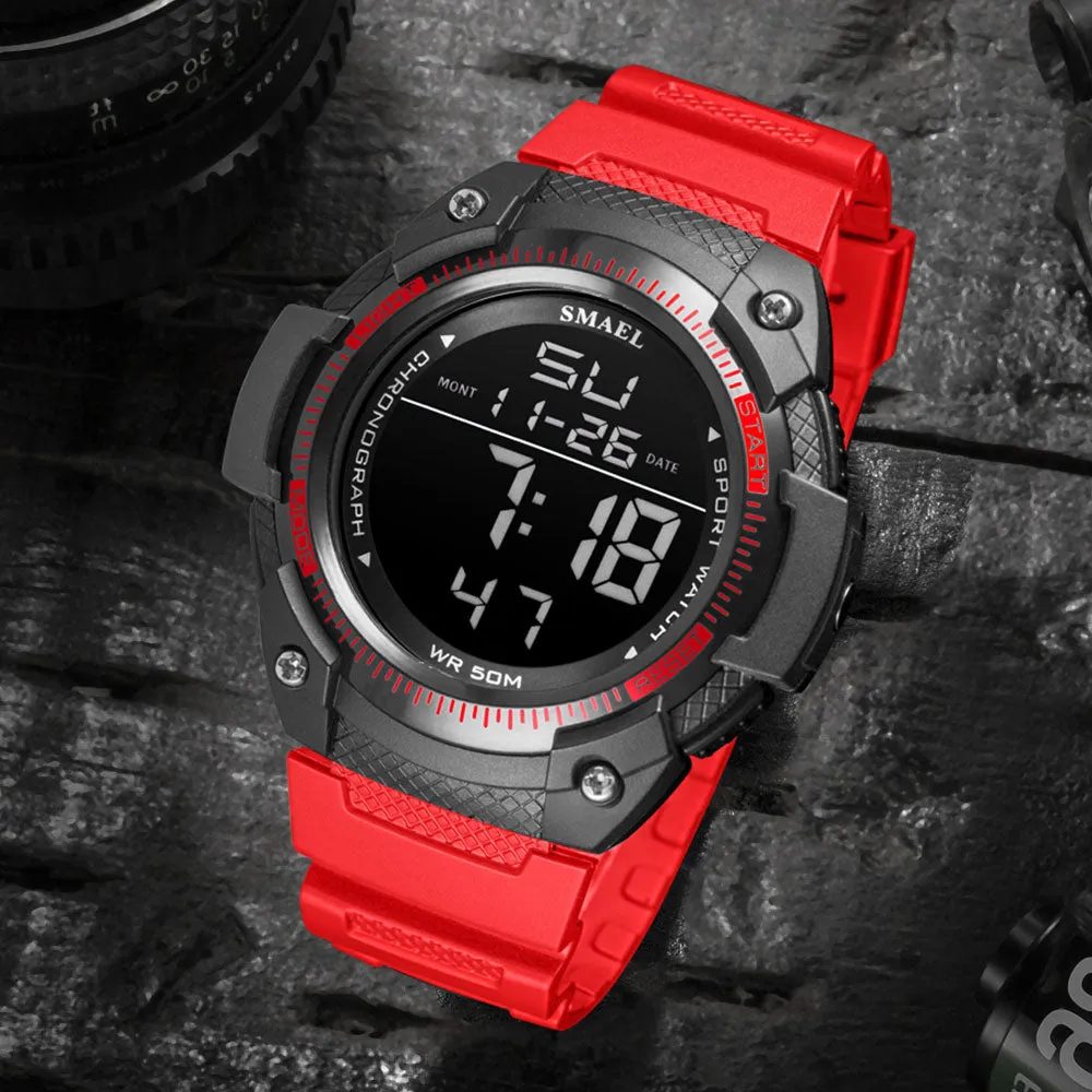 SMAEL Top Brand Luxury Men&#39;s Watches Sports Wristwatch Digital Quartz Waterproof Watch Men Dual Display Clock relogio masculino