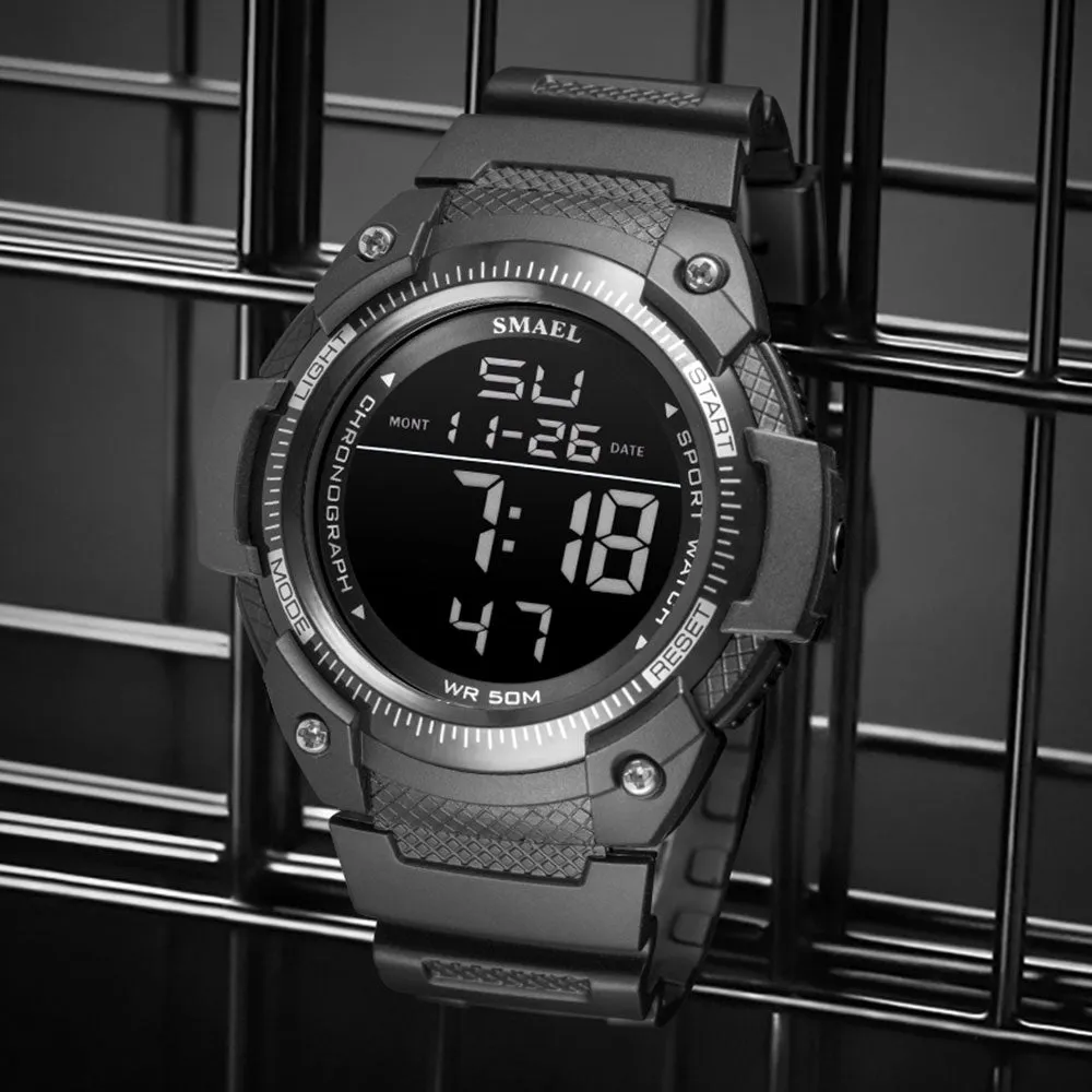 SMAEL Top Brand Luxury Men&#39;s Watches Sports Wristwatch Digital Quartz Waterproof Watch Men Dual Display Clock relogio masculino