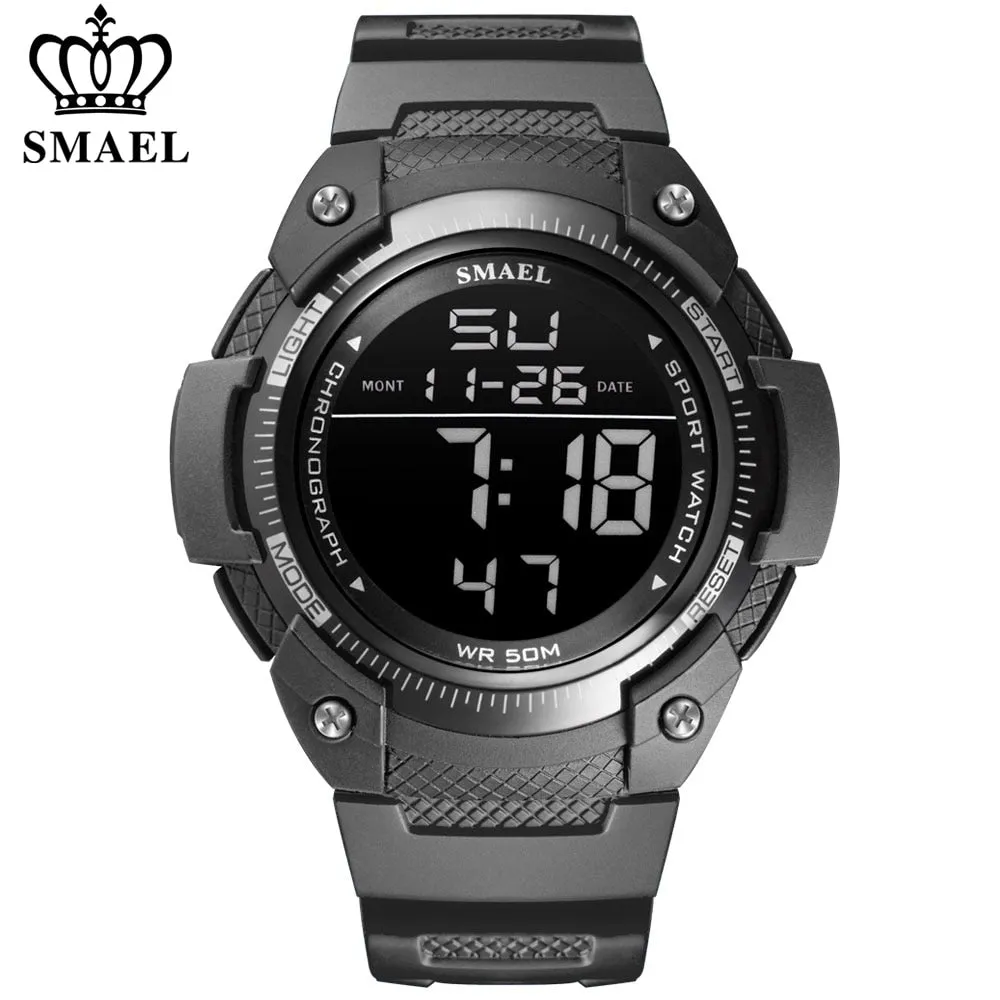 SMAEL Top Brand Luxury Men&#39;s Watches Sports Wristwatch Digital Quartz Waterproof Watch Men Dual Display Clock relogio masculino