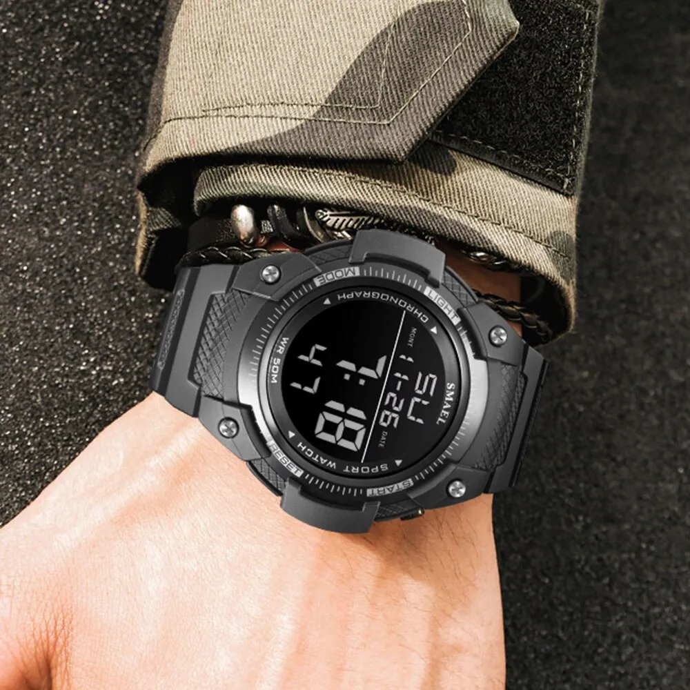 SMAEL Top Brand Luxury Men&#39;s Watches Sports Wristwatch Digital Quartz Waterproof Watch Men Dual Display Clock relogio masculino