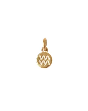 Small Aquarius Zodiac Pendant
