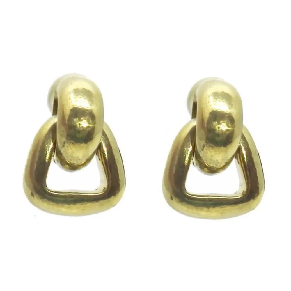 Small Door Knocker Clip Earrings