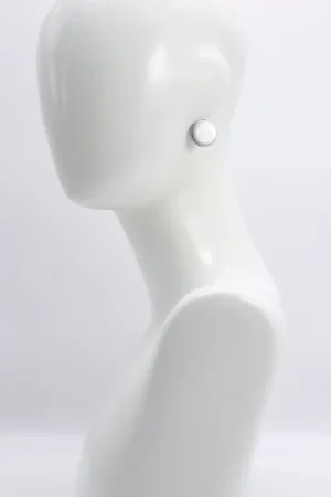 Small Round Clip-on Earrings - Silver