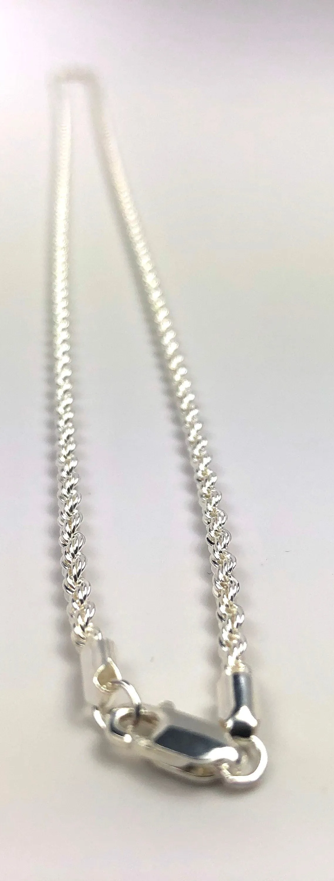 Sparkling “20 925 Sterling Silver 2.5mm Rope Chain . SKU # S2.5FRLC