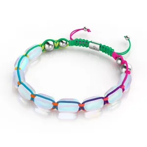 Spectrum | Mermaid Glass Pebble Macrame Bracelet
