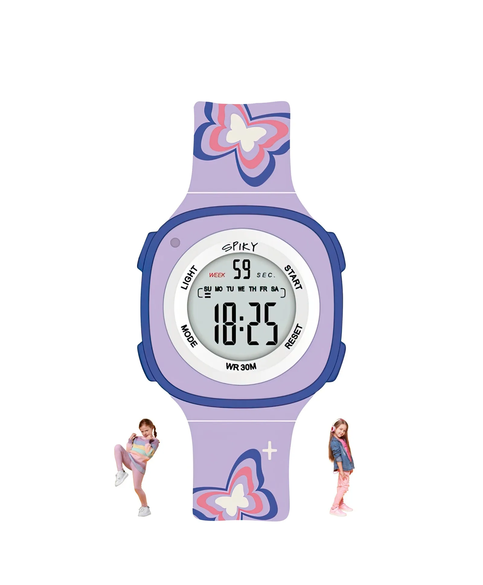 Spiky Eva15 Square Digital Watch for Kids - Turquoise