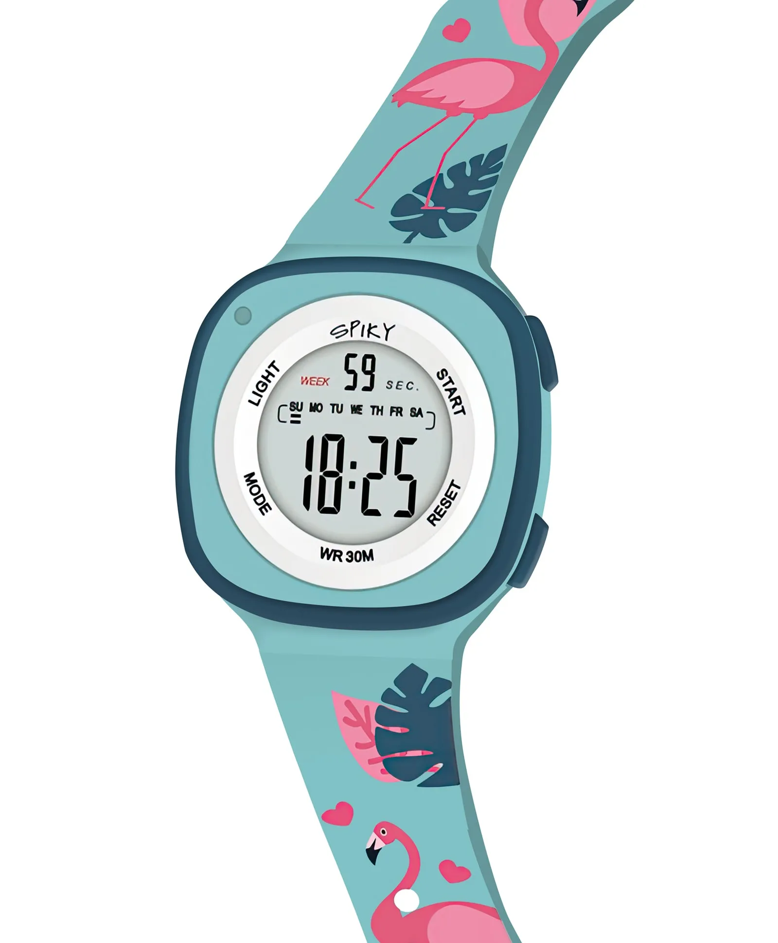 Spiky Eva15 Square Digital Watch for Kids - Turquoise