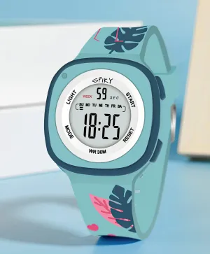 Spiky Eva15 Square Digital Watch for Kids - Turquoise