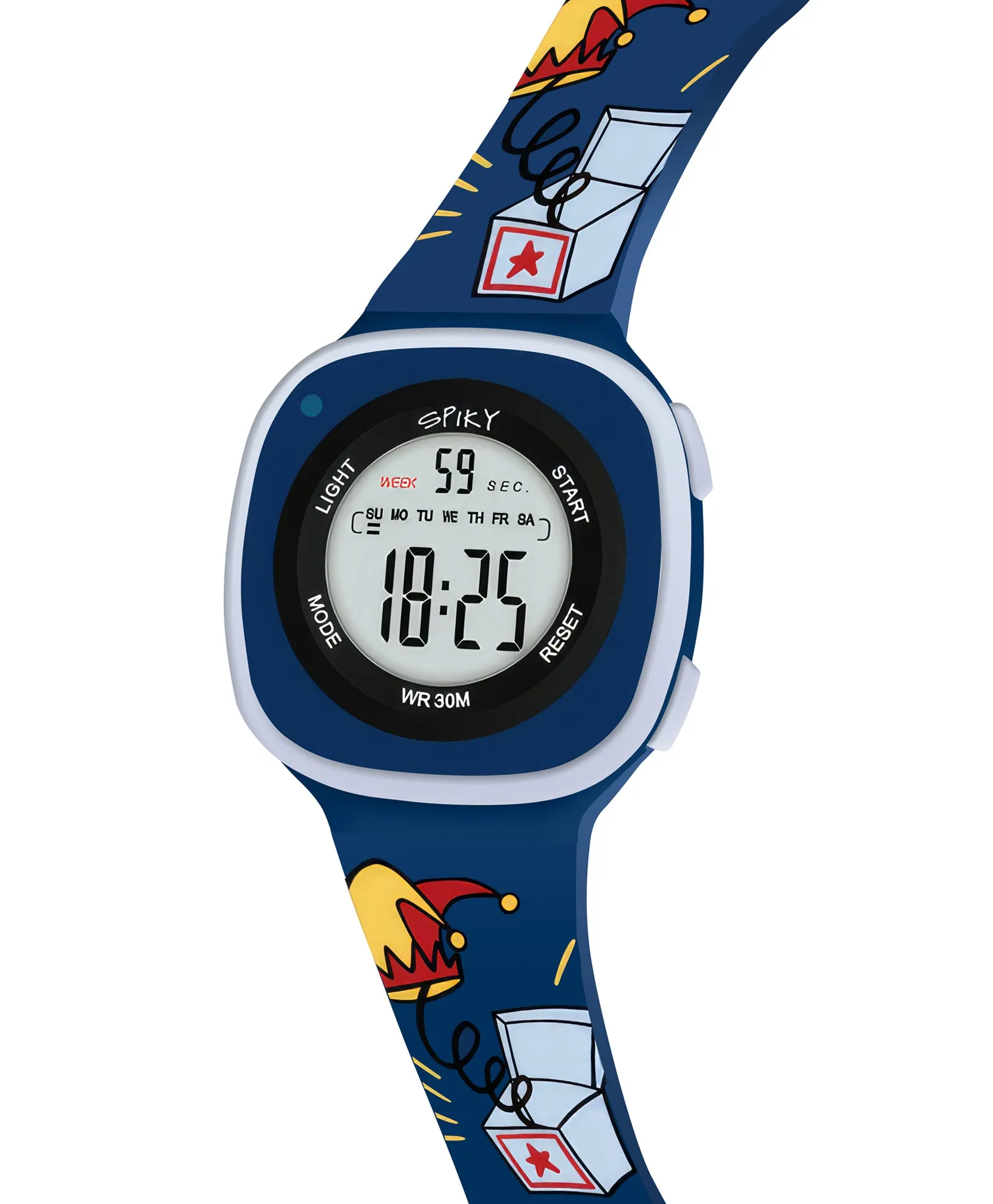 Spiky Eva15 Square Digital Watch for Kids - Turquoise