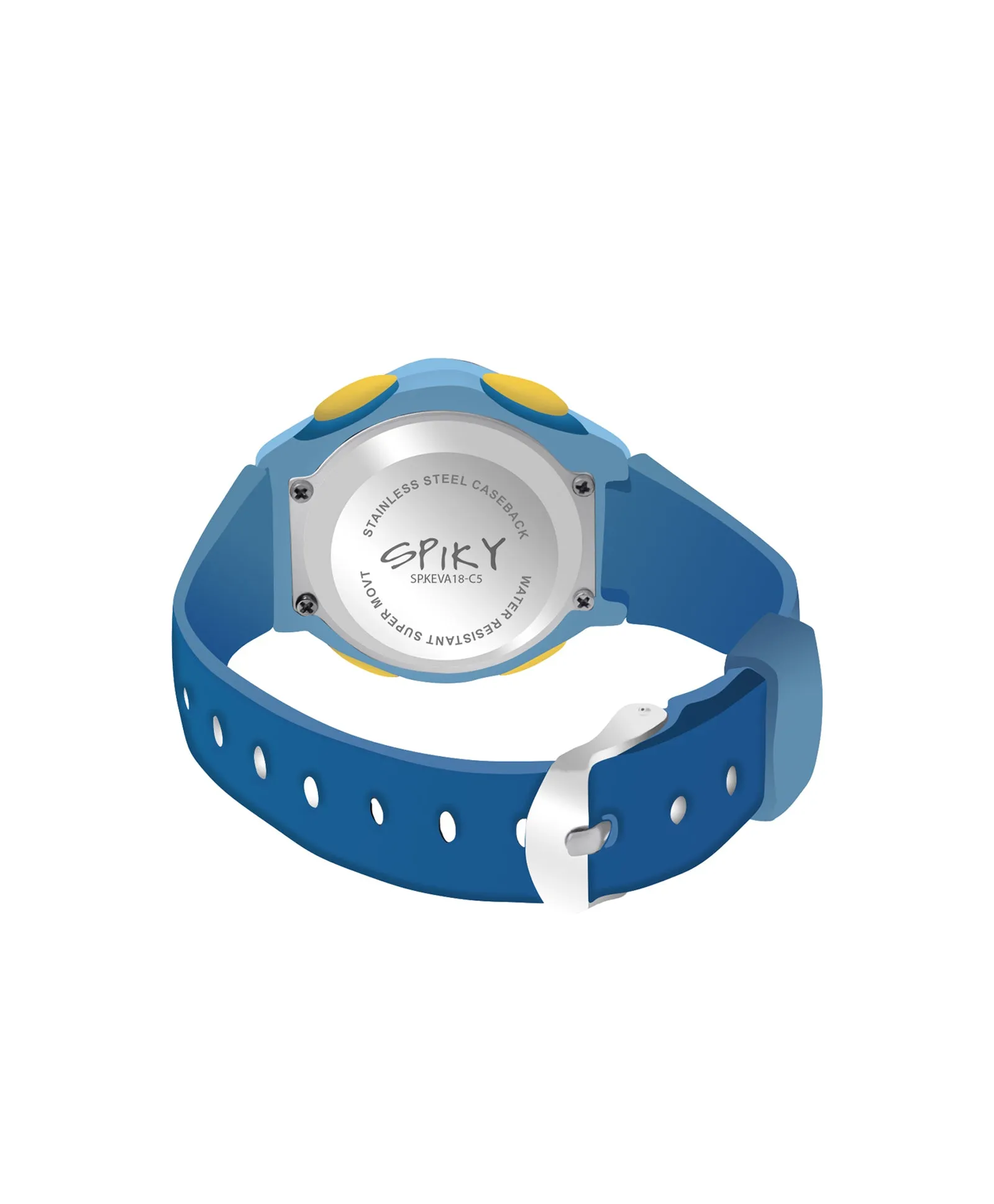 Spiky Eva18 Printed Strap Round Sports Digital Watch