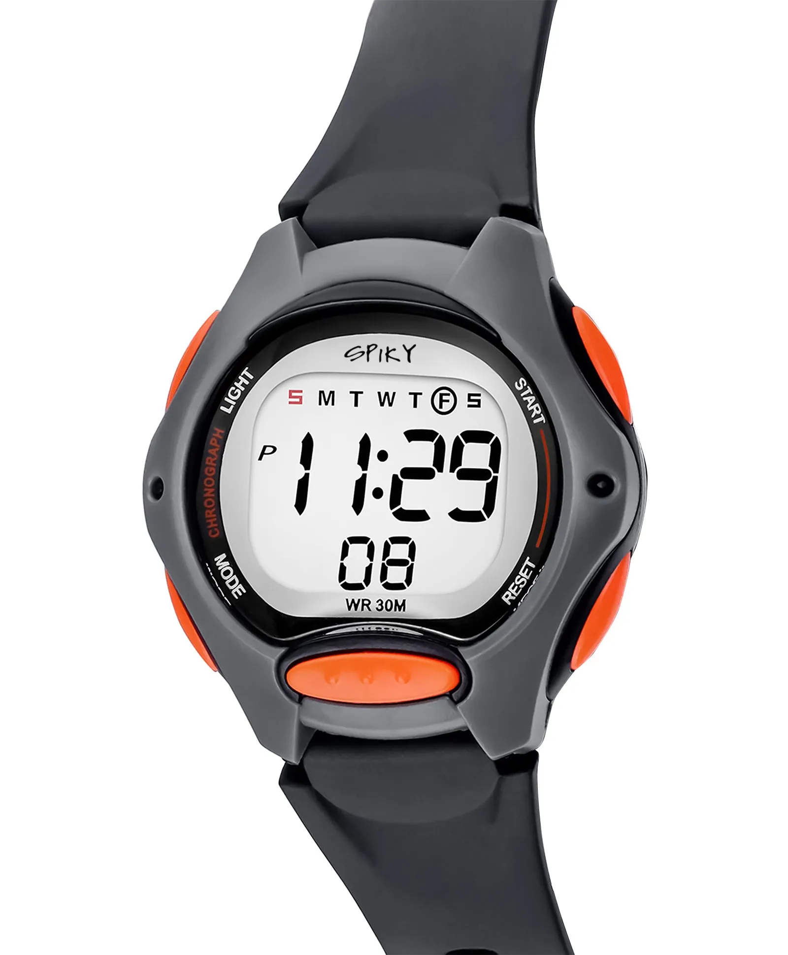 Spiky Eva2 Round Digital Kids Sports Watch - Black