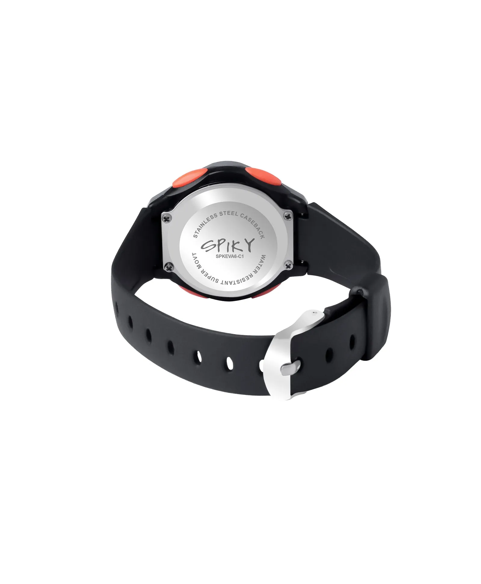Spiky Eva2 Round Digital Kids Sports Watch - Black
