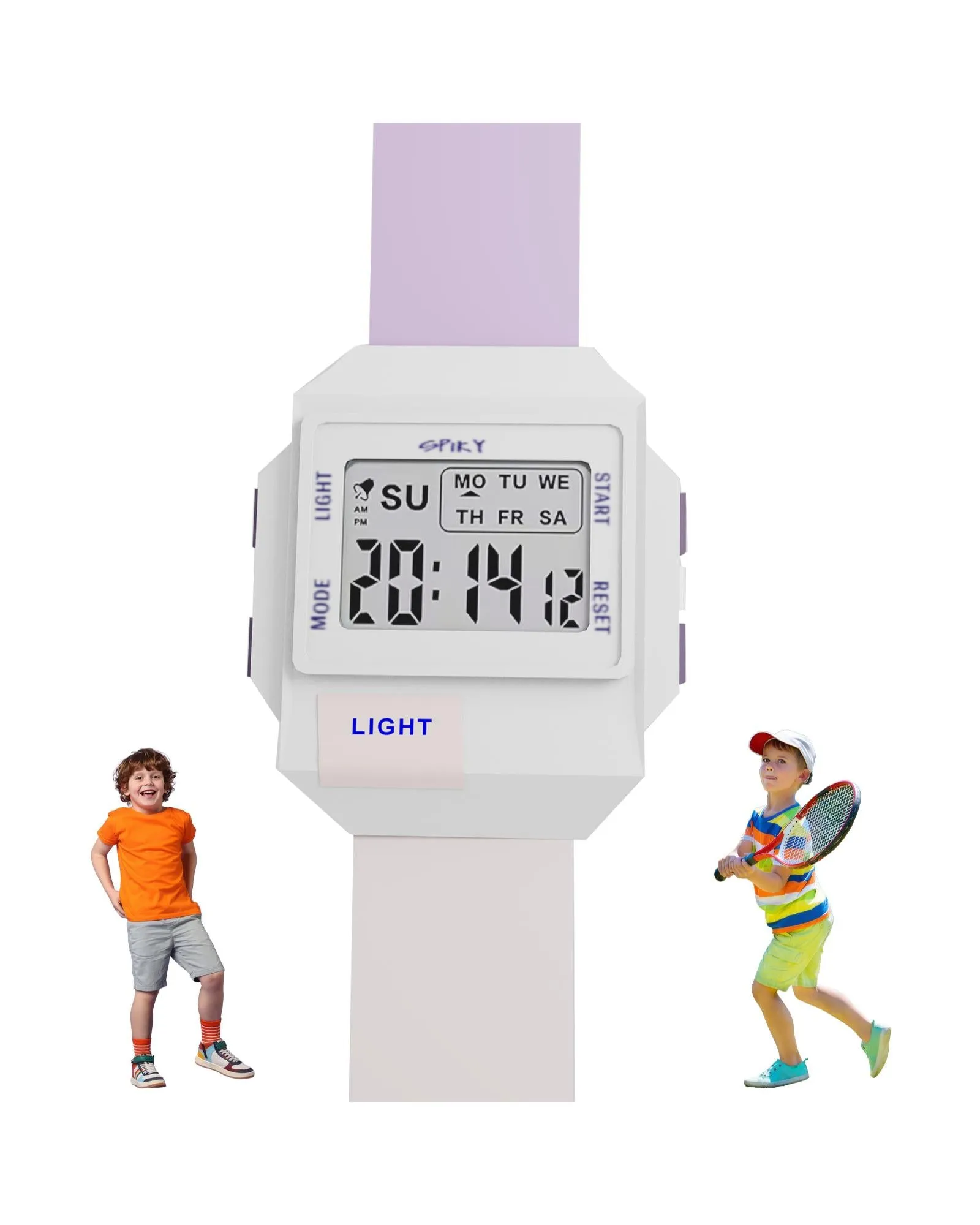Spiky EVA34 Square Digital Sports Watch for Kids