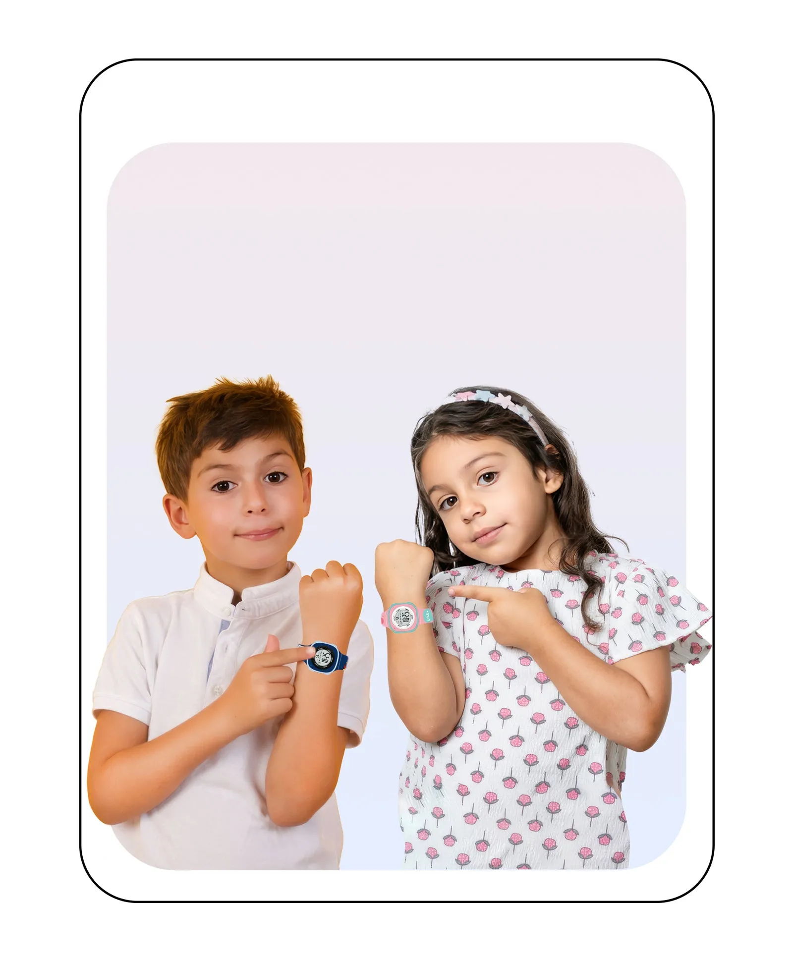 Spiky Square Digital Kids Sports Watches Combo