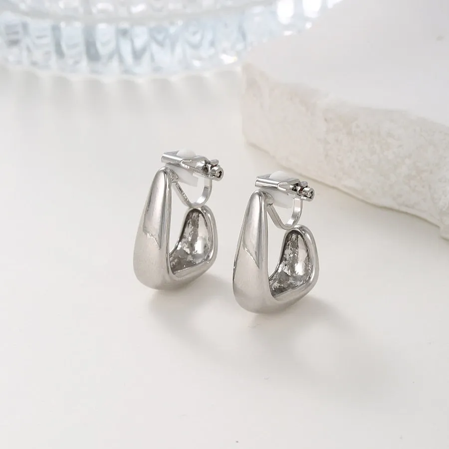Square Vintage Clip on Earrings
