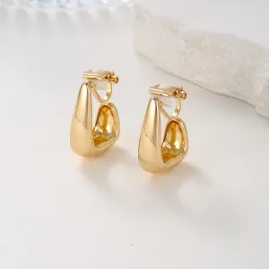 Square Vintage Clip on Earrings