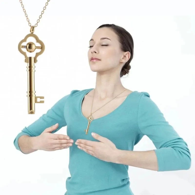 Stainless Steel Mindful Breathing Meditation Necklace