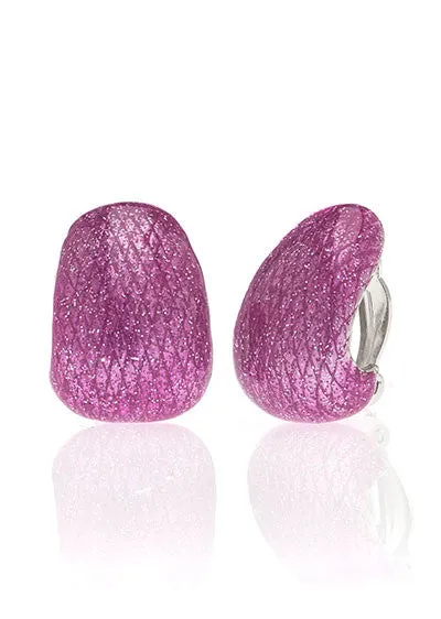 Stardust Fushia Clip Earring