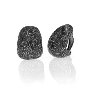 Stardust Hematite Clip Earring