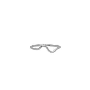 Sterling Silver Wavy Band