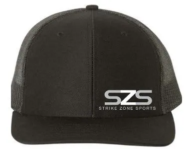 Strike Zone Richardson 112 Adjustable Snap back Trucker Cap w/emb side logo