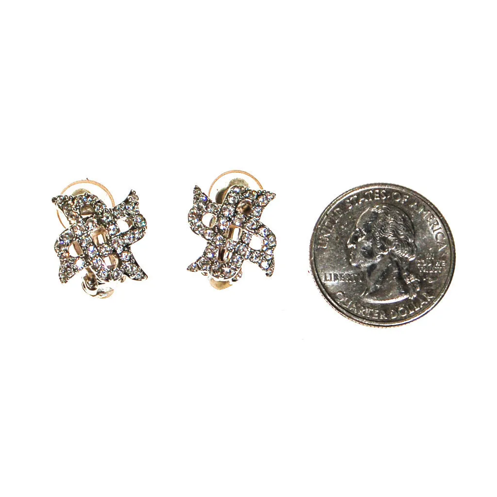 Swarovski Rhinestone X Earrings