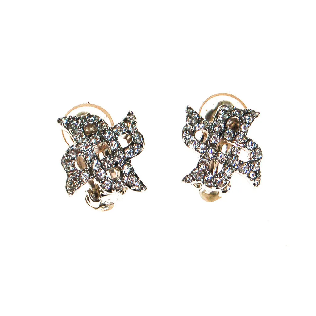 Swarovski Rhinestone X Earrings