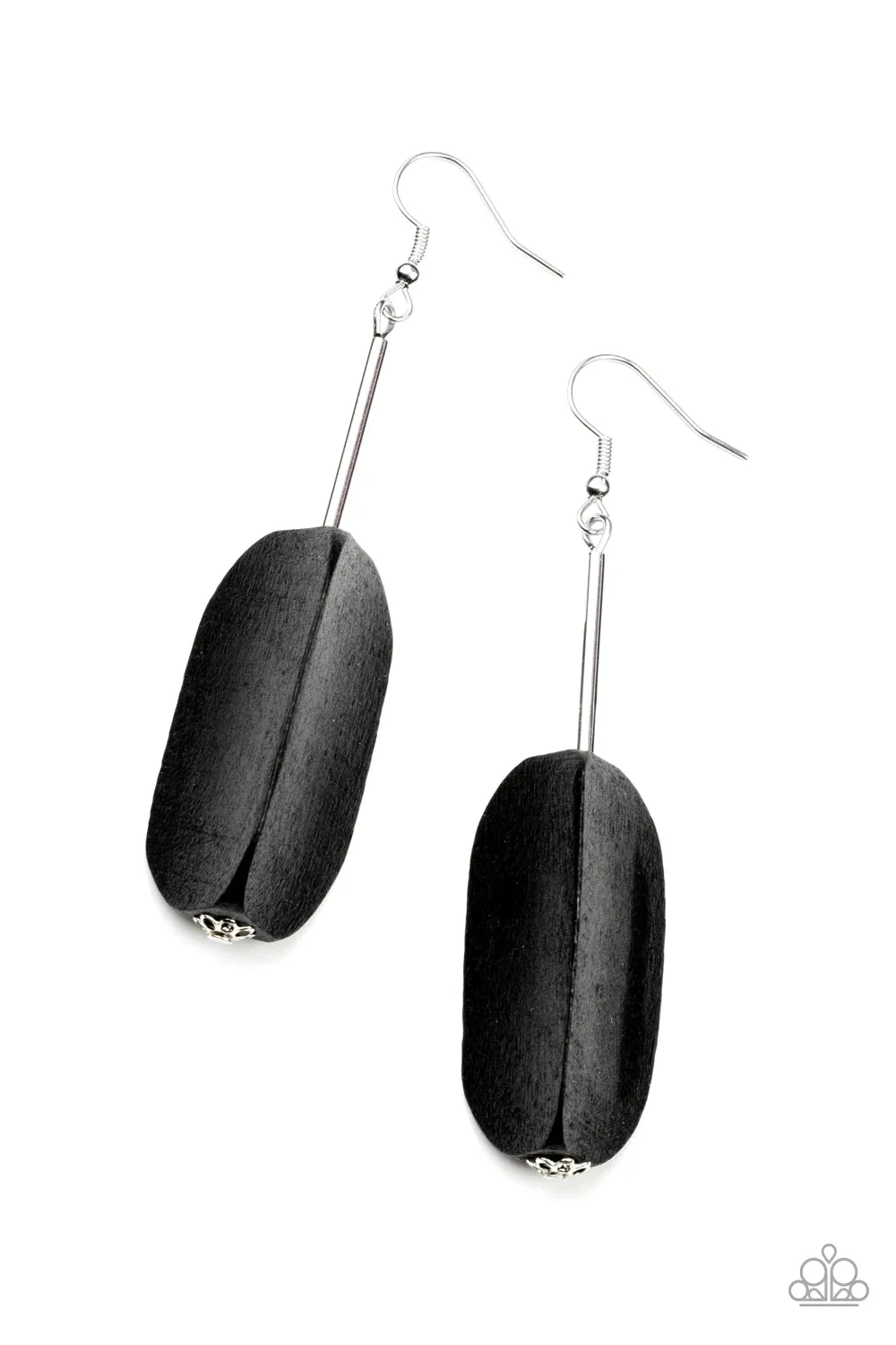 Tamarack Trail - Black (Wood) Earring