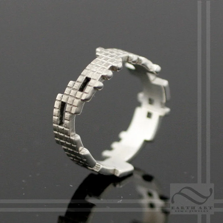 Tetris Ring - Sterling Silver