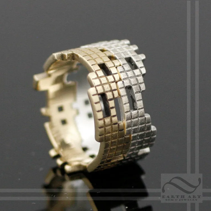 Tetris Ring - Sterling Silver