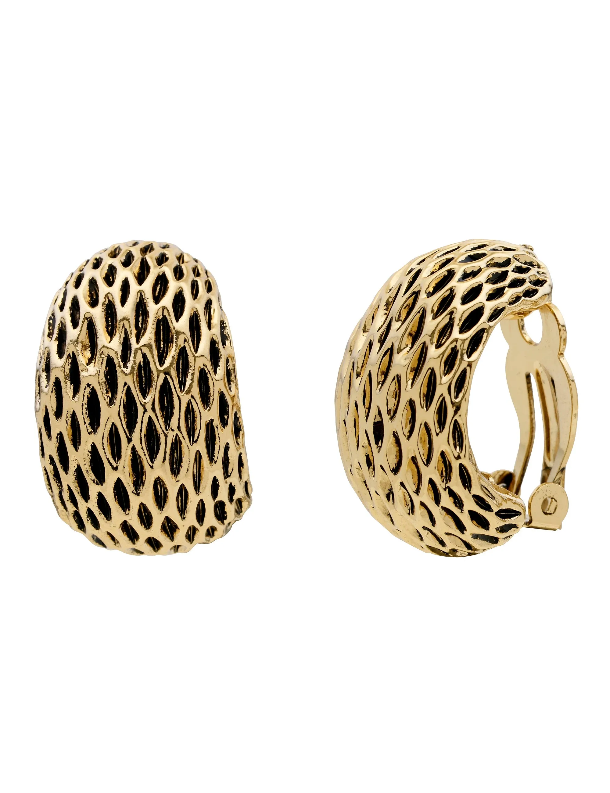 TEXTURE CURVE CLIP EARRING